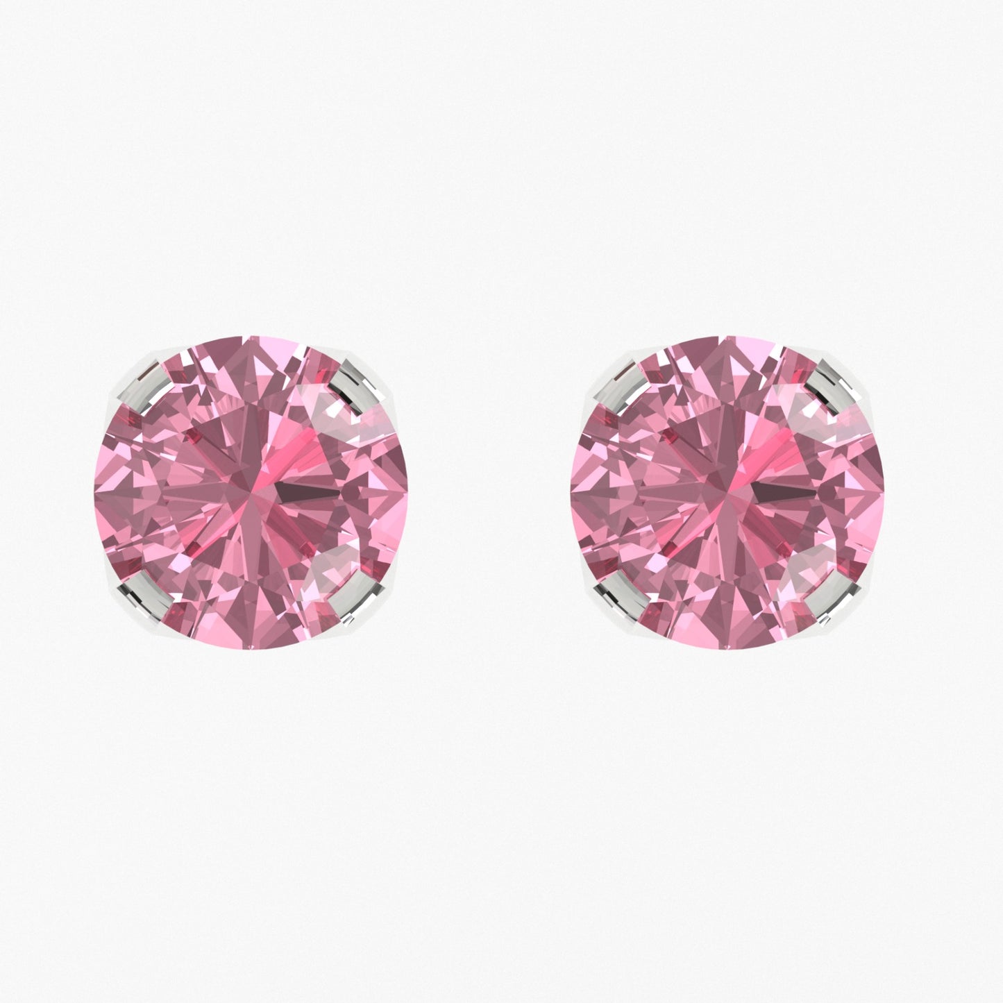 Boucles d'oreilles puces Or Blanc