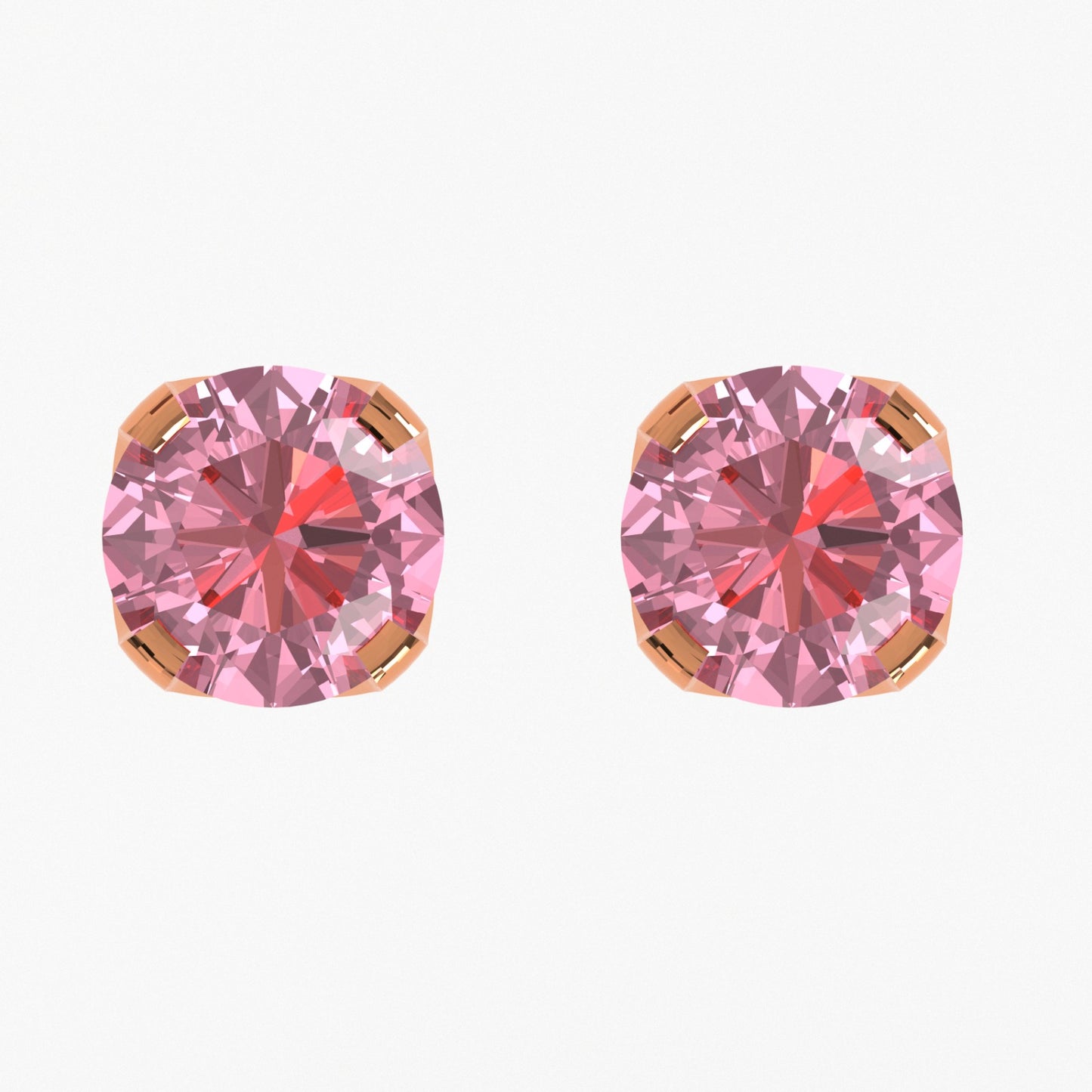 Boucles d'oreilles puces Or Rouge