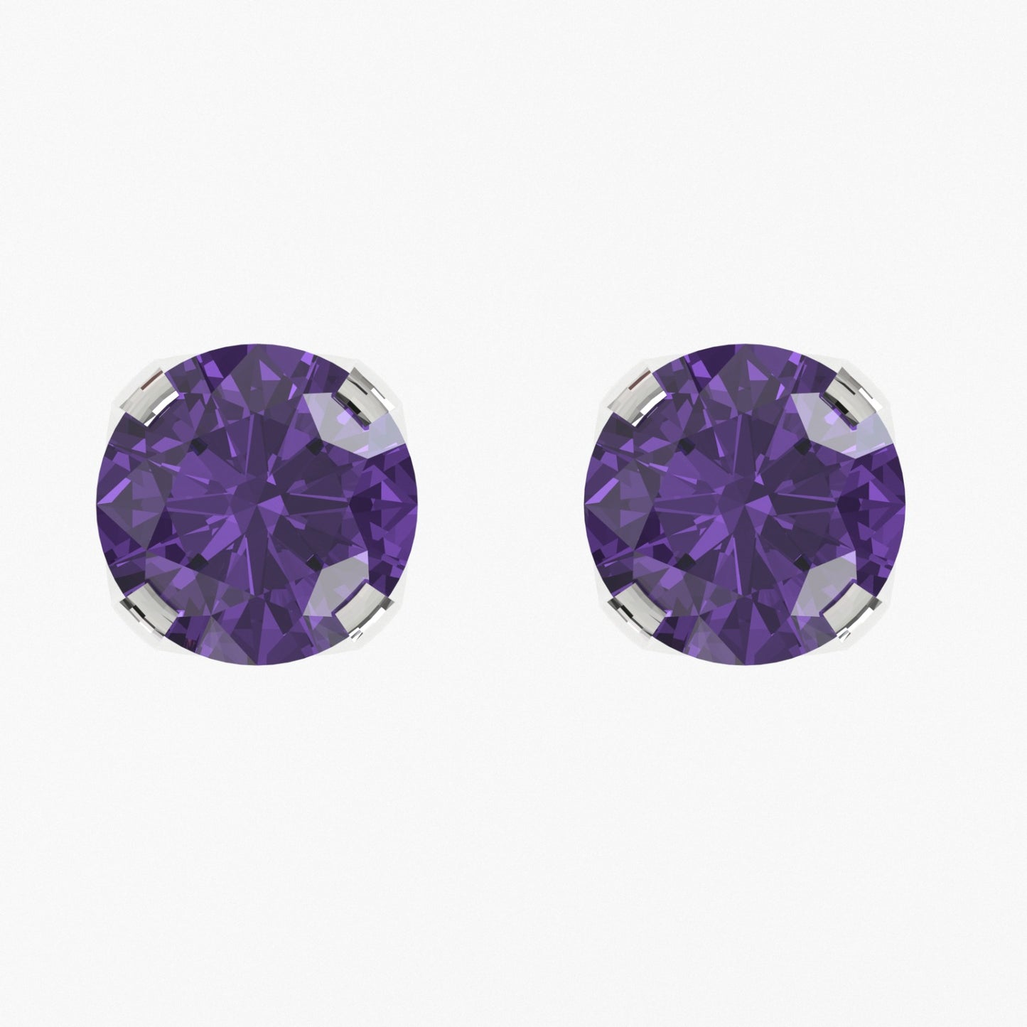 Boucles d'oreilles puces Or Blanc