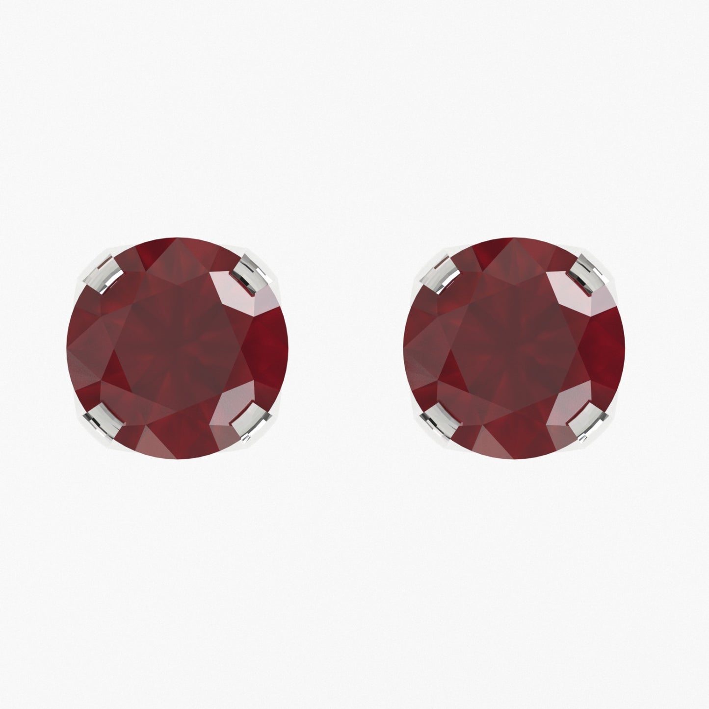 Boucles d'oreilles puces Or Blanc