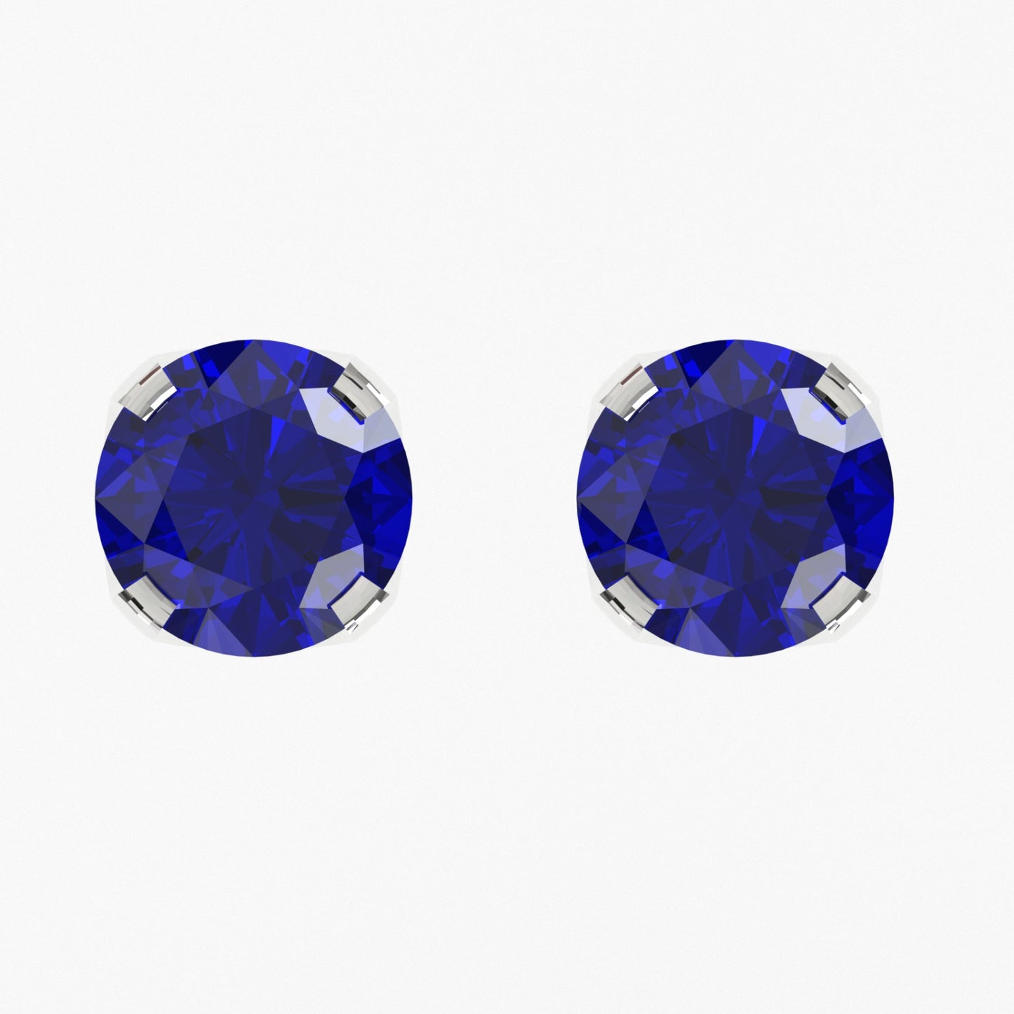 Boucles d'oreilles puces Or Blanc