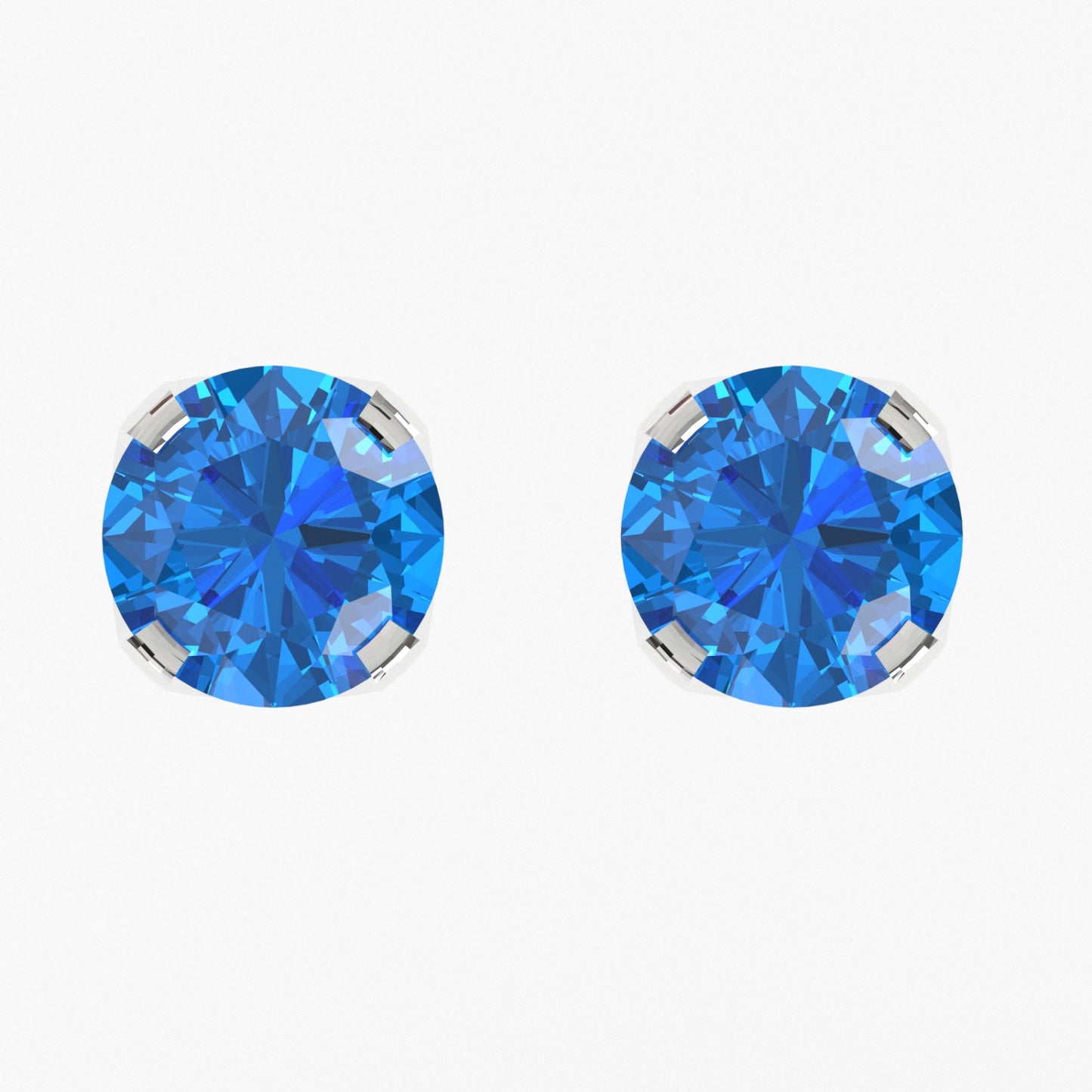Boucles d'oreilles puces Or Blanc